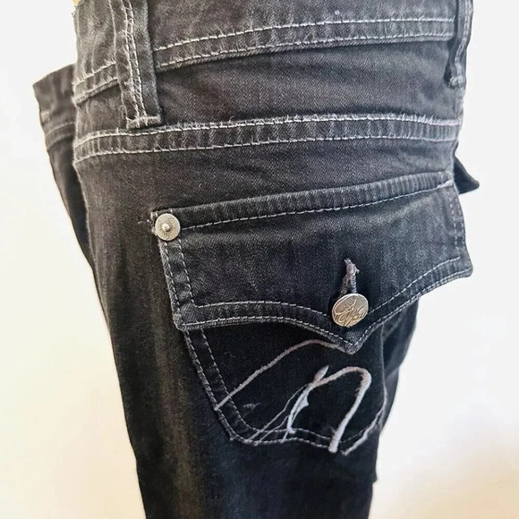 GLORIA VANDERBILT Women Straight Leg Mid rise Denim Black Jeans Pants Size 10 - Picture 3 of 13